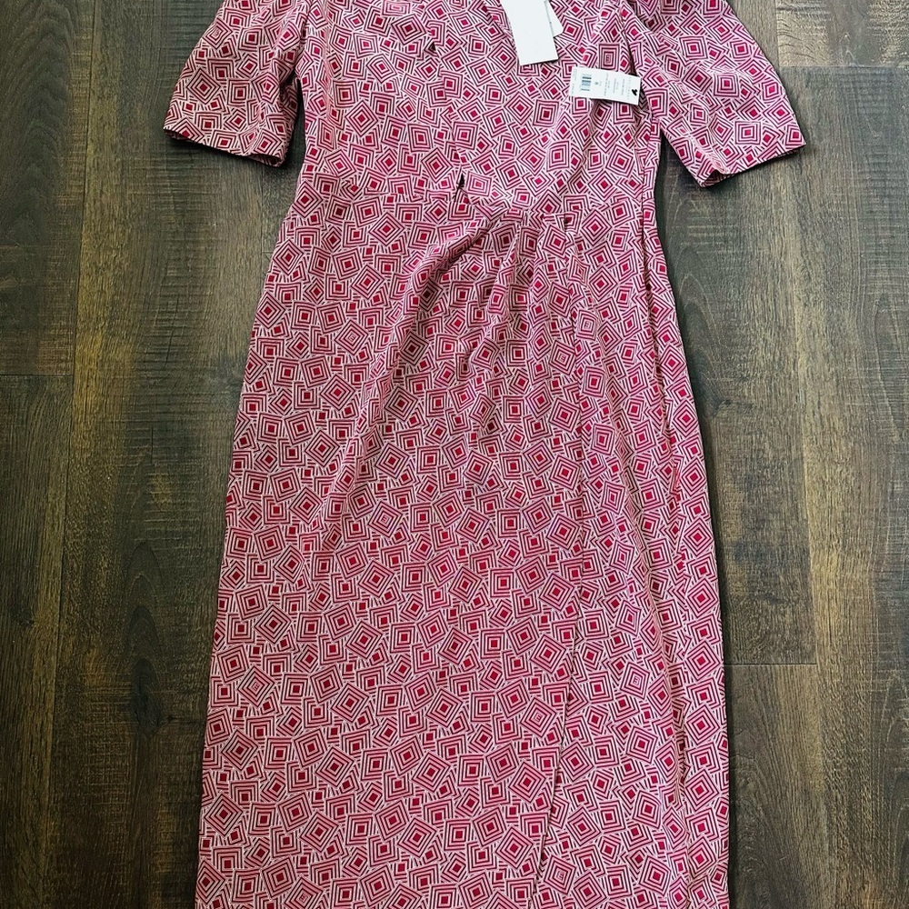 EQUIPMENT Aveline Geometric Cutout Midi Dress | NWT | Size 8 - Picture 7 of 12